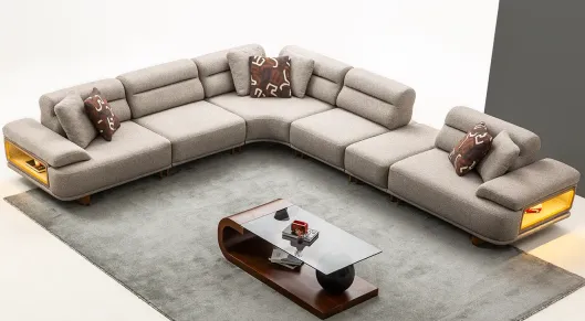 Product img 2, Roma Ahşap Ayaklı Köşe Koltuk Takımı